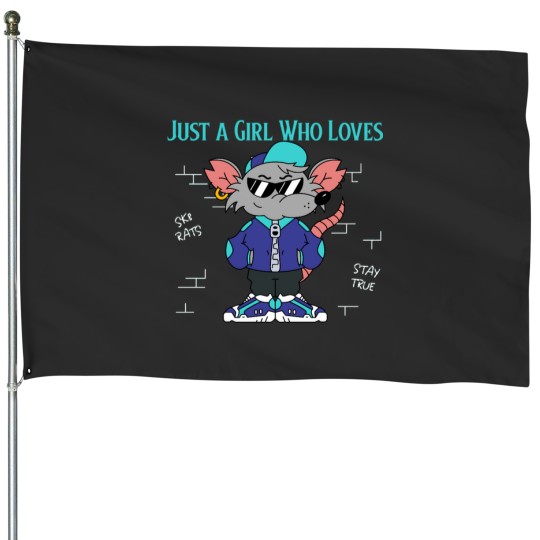 Discover Just a Girl Who Loves Rats (7) House Flags