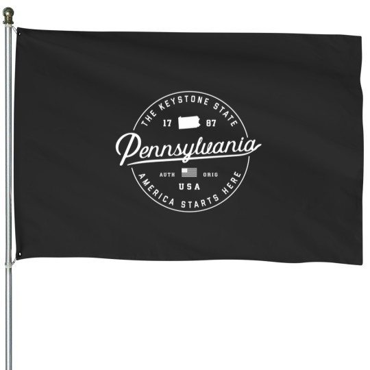 Discover Warm Pennsylvania Hoodie Badge Logo Hooded House Flags