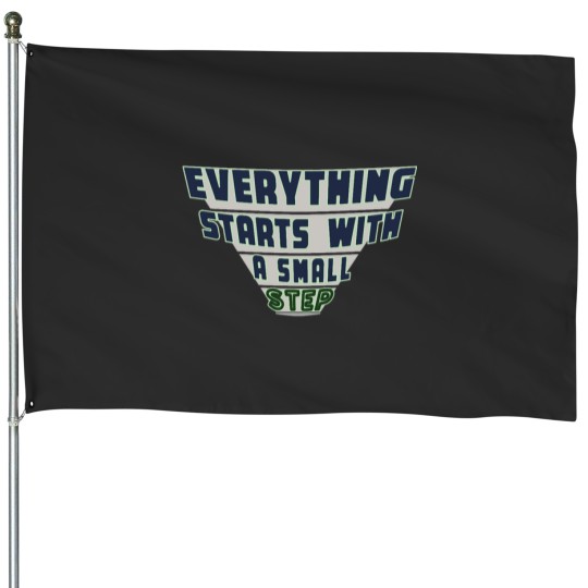 Discover Everything Starts with a Small Step (2) House Flags