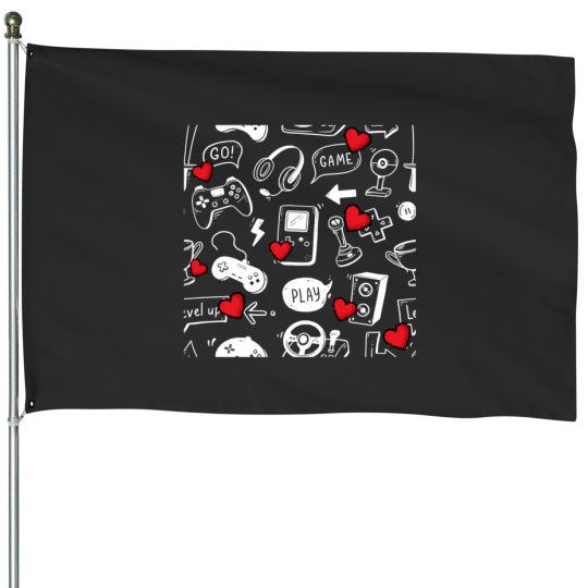 Discover I Heart Video Games 1 House Flags