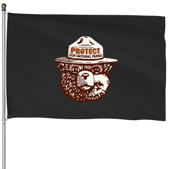 Discover Smoky Bear Protect Our National Parks and Forests House Flags