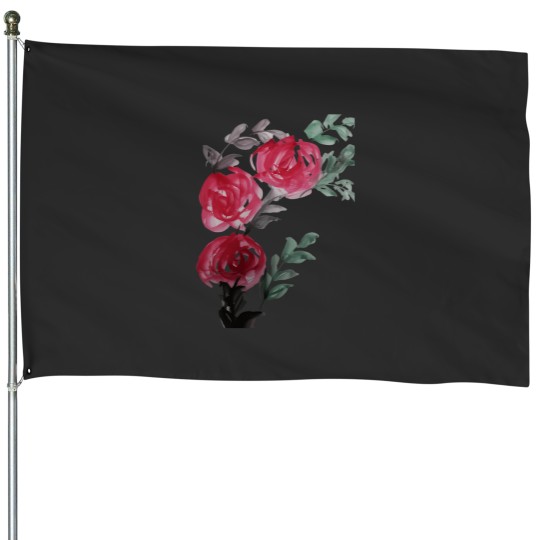 Discover Red  Color Rose 3077 House Flags