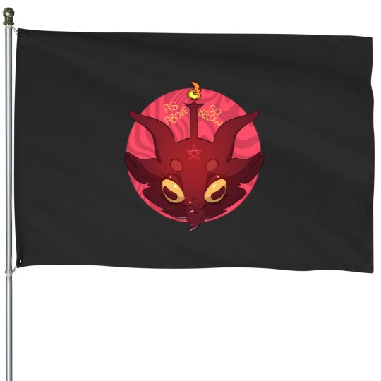 Discover Baphomet - As Above So Below 2508 House Flags