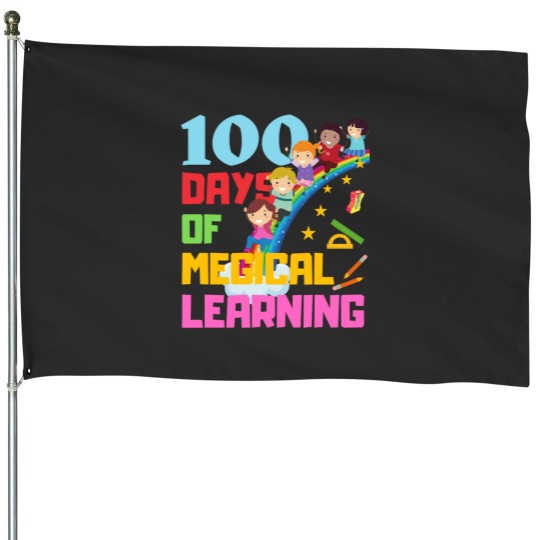 Discover 100 days of school design  3 House Flags