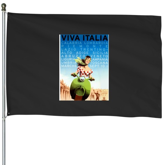 Discover Vintage Italy Travel House Flags