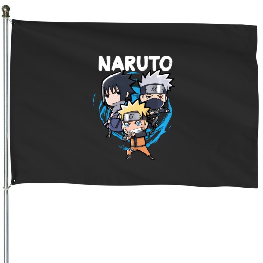 Discover Narutoo Shippuden Chibi Group House Flags