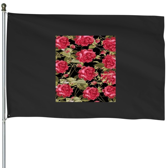 Discover Roses In The Dark 655 House Flags