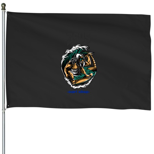 Discover Zeus Surf Shop House Flags