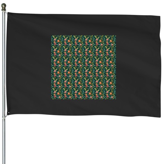 Discover Exotic Tropical Leaf Pattern House Flags