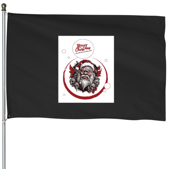 Discover Evil Santa Hoodie Merry Christmas T-Shirt Hoodie Apparel Holidays Seasonal House Flags