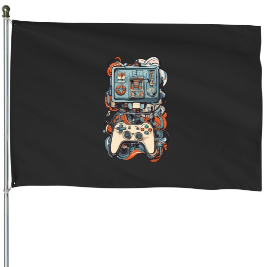 Discover Abstract Art Aesthetic Gaming Streetwear House Flags