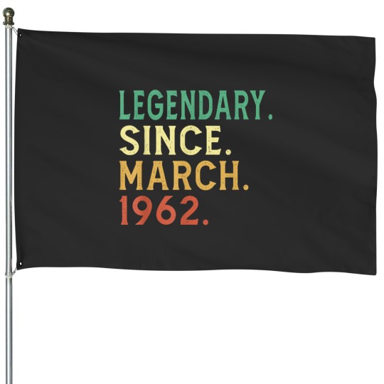 Discover 60 Year Old Vintage Legendary Since March 1962 60th Birthday  Essential T-Shirt House Flags