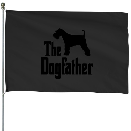 Discover The Dogfather - Miniature Schnauzer Funny Dog Gift Idea House Flags