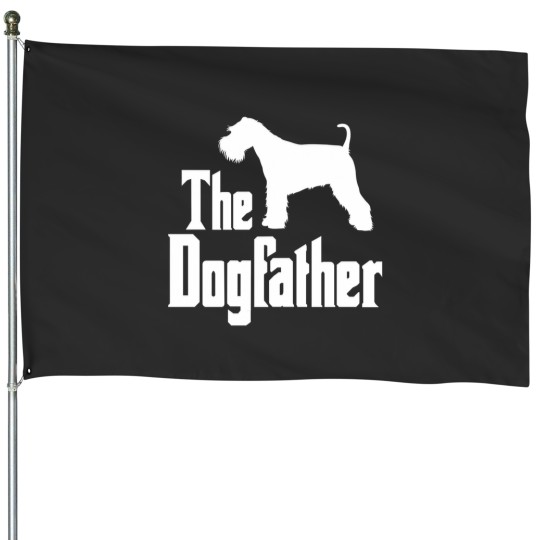Discover The Dogfather - Miniature Schnauzer Funny Doggift Idea House Flags