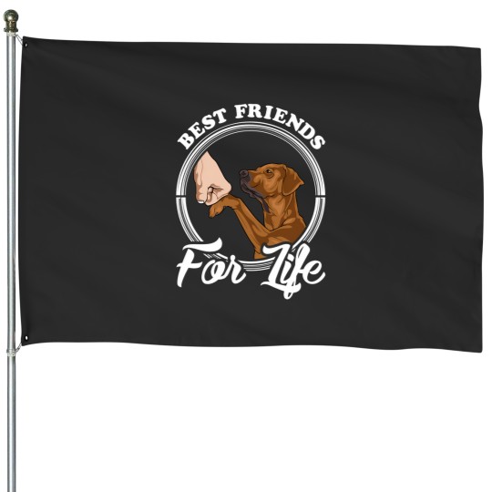 Discover RRhodesian Ridgeback Lover Design Best Friends For Life House Flags