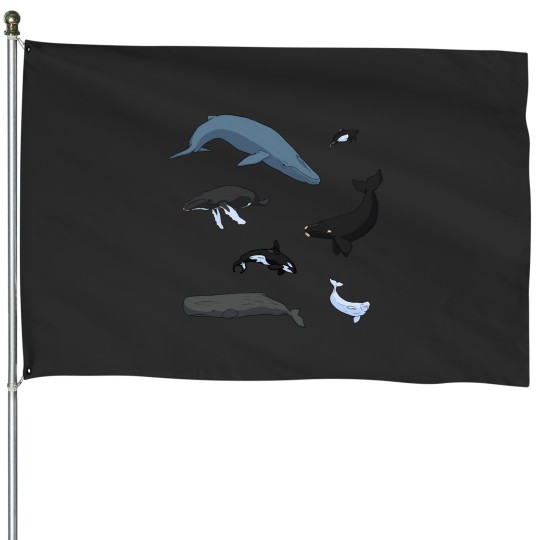 Discover For The Cetacean Lover House Flags