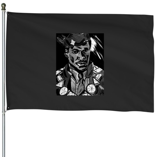 Discover Akeem By Nekol (Bw) House Flags