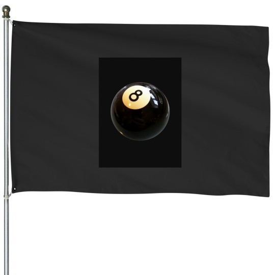 Discover 8 ball sticker Baseball ¾ Sleeve T-Shirt House Flags