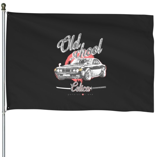 Discover Toyota Celica A20A30  Old school  gen1 GT  JDM Essential T-Shirt House Flags