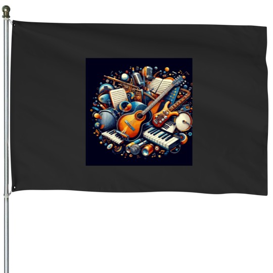 Discover Visual Symphony House Flags