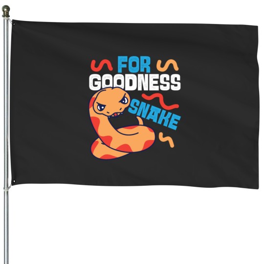 Discover Snake Serpent Pun For Goodness House Flags