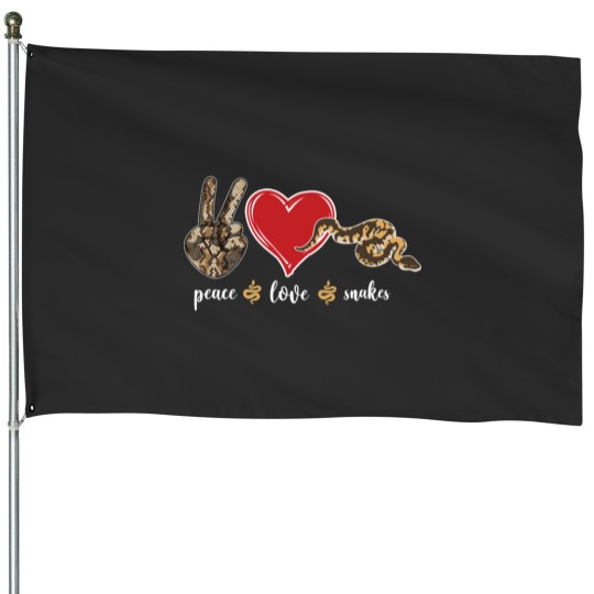 Discover Snake Serpent Peace Love Snakes House Flags