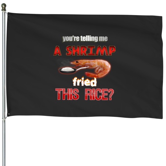 Discover You_re Telling Me A Shrimp Fried This Rice Dad Joke Pun House Flags