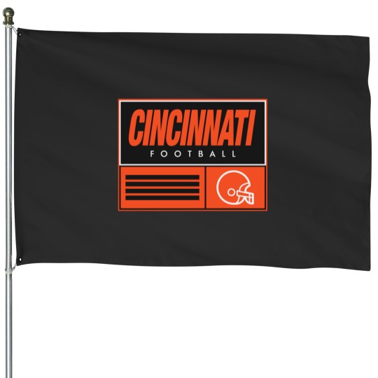 Discover Cincinnati Football (6) House Flags