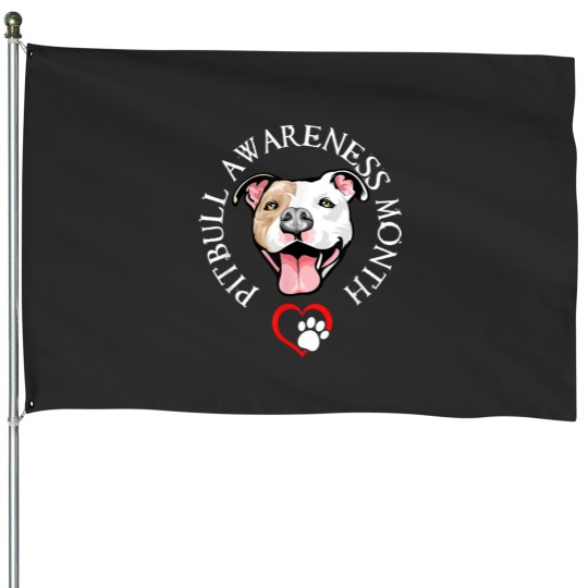 Discover Pitbull Awareness Month - Pitbull Love House Flags