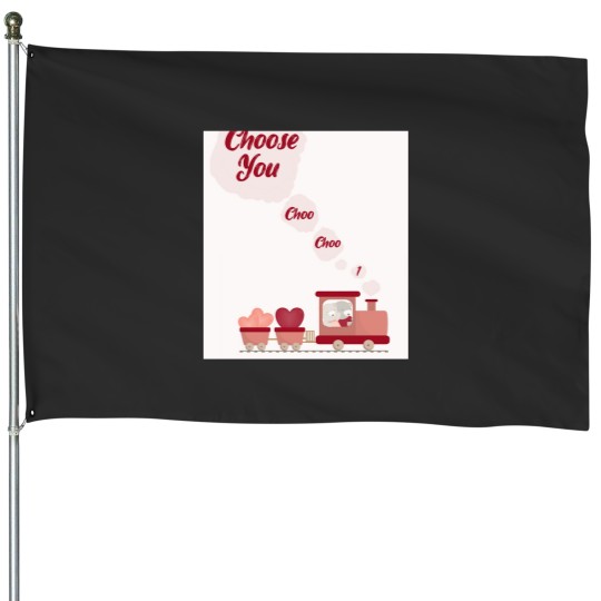 Discover I Choo Choo Choose You Valentines Day Gift  Sleeveless House Flags