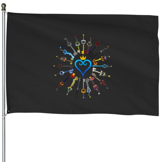 Discover Kingdom Hearts Keyblades House Flags