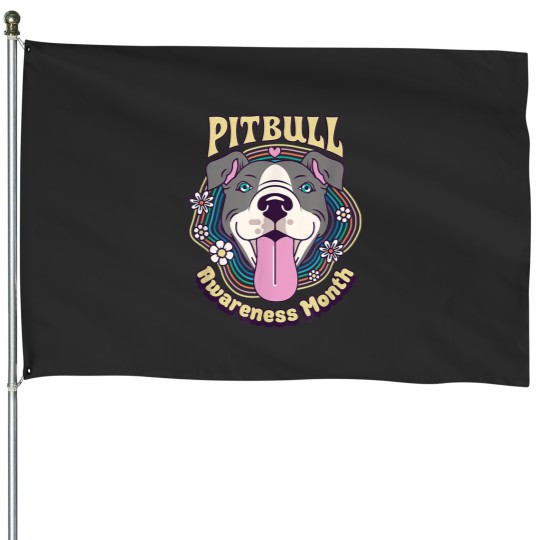 Discover Pitbull Awareness Month - Pitbull Love House Flags