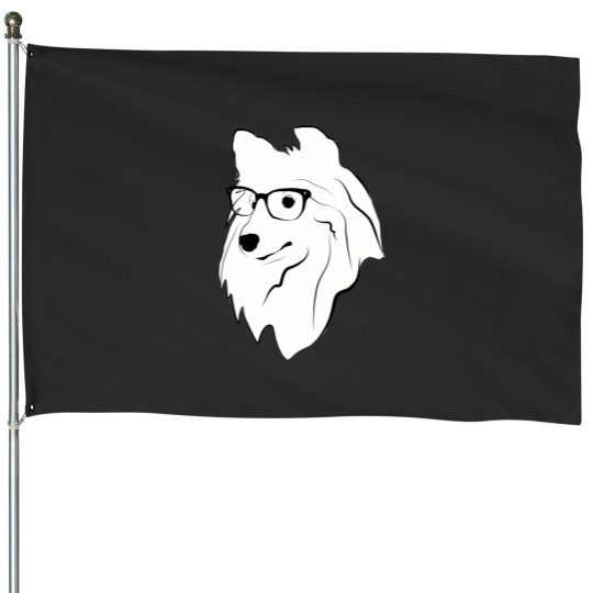 Discover Sheltie In Eyeglasses 684 House Flags