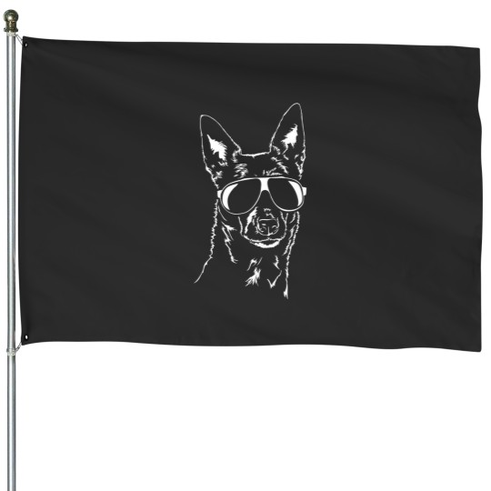 Discover Australian Kelpie Cool Dog Sunglasses T-Shirt House Flags