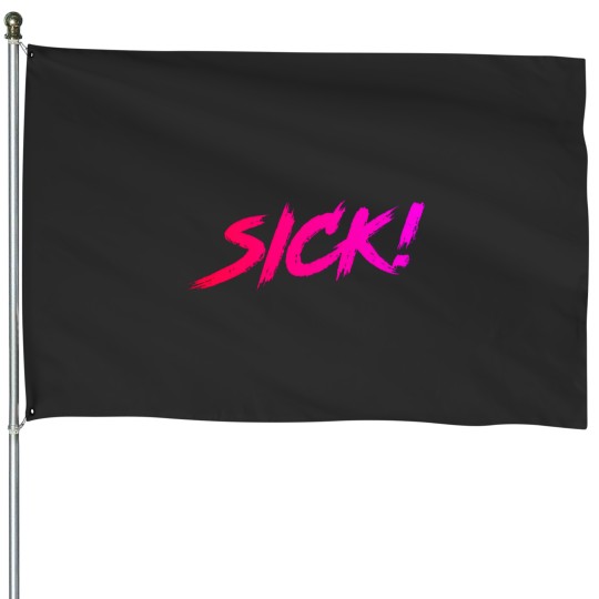 Discover Sick! Sticker Pink to Purple Active T-Shirt House Flags