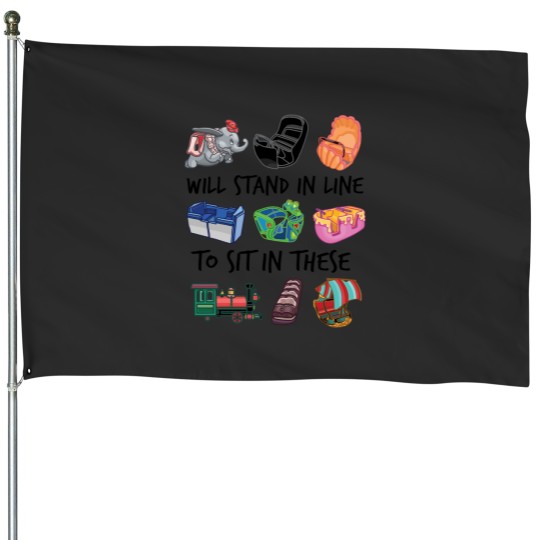 Discover Ride Vehicles (with Caption) Active T-Shirt House Flags