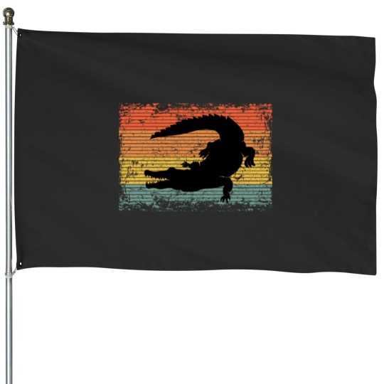 Discover Vintage Alligator Crocodile Animal Gift House Flags