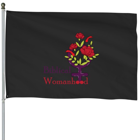 Discover Floral Biblical Womanhood as a Gift for her House Flags