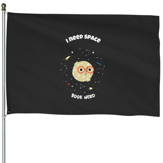 Discover I Need Space   Book Nerd House Flags