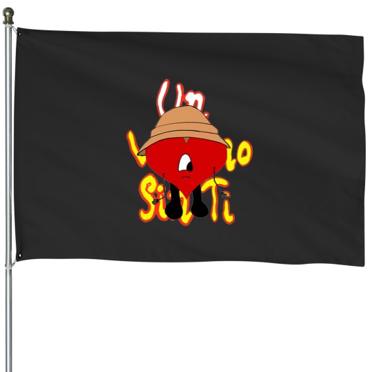 Discover Bad bunny Sad halloween Heart House Flags