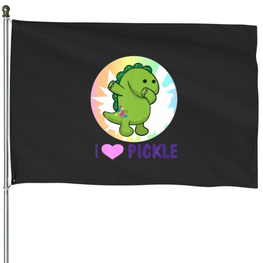 Discover moriah  i love pickle House Flags