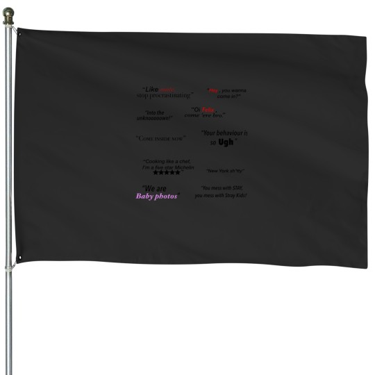 Discover Stray Kids sticker pack - quotes memes Classic T-Shirt House Flags