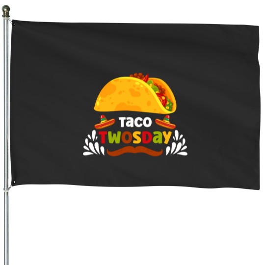 Discover Taco 2nd Tuesday Merch For Teachers Taco Twosday February 2nd 2022  Commemorative Twosday House Flags