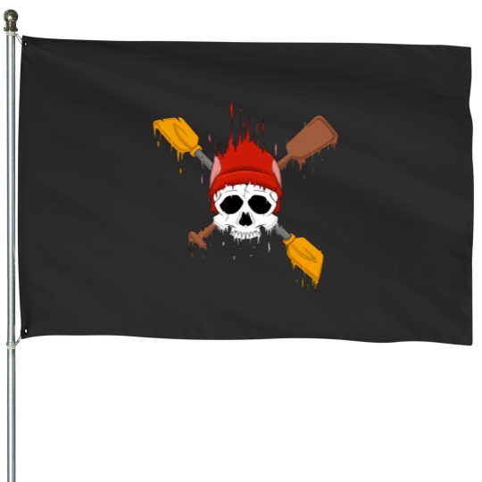 Discover Paddlers Skull Active T-Shirt House Flags