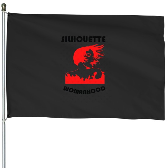 Discover Womanhood Silhouette art 2 House Flags