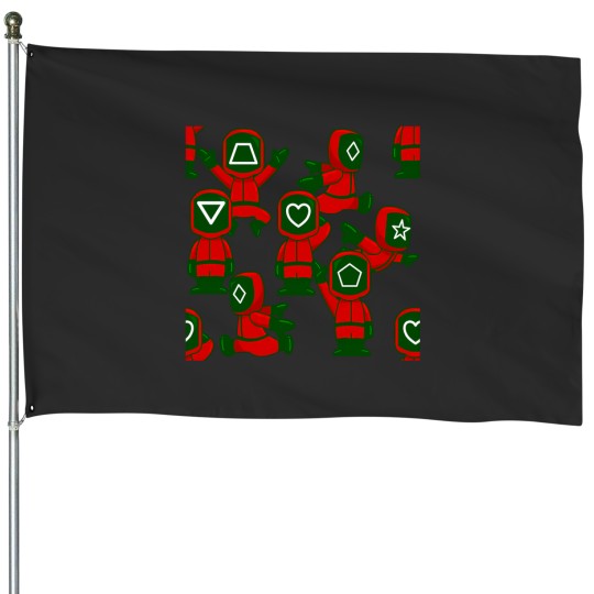 Discover Squid Cosplay Ugly Christmas Tv Show Guards Netflix 202 House Flags