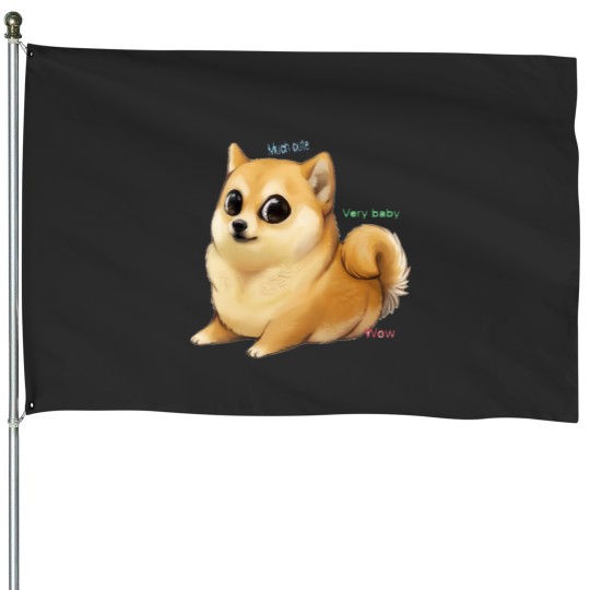 Discover Doge babb cute House Flags