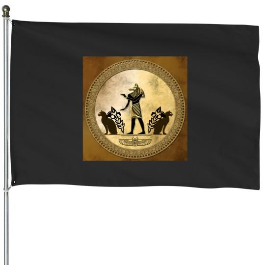 Discover Anubis The Egyptian God 77 House Flags