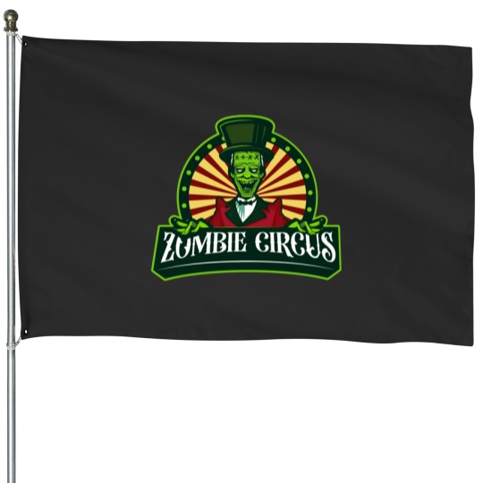 Discover zombie circus House Flags