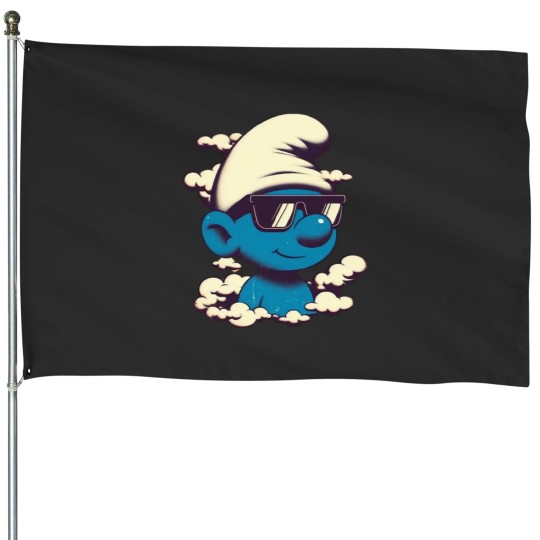 Discover Cool Smurf House Flags